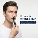 ochama Tondeuse électrique compact pour le nez avec 3 têtes de coupe image 3