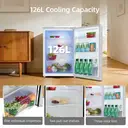 CHiQ JKR120DWE 126L 55cm White Larder Fridge – Freestanding Under Counter Fridge, E Rated image 3