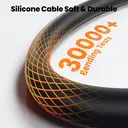 toocki USB C to Lightning Cable, Chubby 240W 4 in 1 Charging Cable 6.6FT, USB A/C to C/Lightning with Light for Valentines Day Gifts Fits iPhone 17 16 15 14 Pro Max/MacBook/iPad/Samsung S25/Switch/PS5 image 3