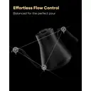 Cocinare FLOW B9 Bouilloire électrique avec contrôle précis de la température et ébullition rapide, 1500 W, noir mat - 0,9 L image 4