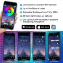 Acrylic Interior Car LED Strip Light with Wireless APP, RGB Dreamcolor 6 in 1 with 175 inches 593 LEDs Fiber Optic Ambient Lighting Kits, 16 Million Colors Sound Active Function Car Neon Lights image 4