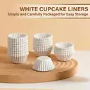 Papier Jetables - Caissettes à muffins standard en papier antiadhésives, avec film antiadhésif, nettoyage facile, 1.26" x 1.02", lot de 500 image 3
