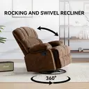 HONEYOU Fauteuil inclinable matelassé à bascule - Marron image 6