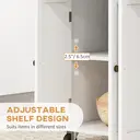 HOMCOM Kitchen Island Counter Panelled 2 Drawers 4 Doors White/Natural image 6