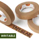 TAPEBEAR Eco-Friendly Kraft Paper Tape, 24mm x 50m 6, 6rolls image 2
