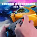 Rexsun Manette sans fil Bluetooth ergonomique - Rouge/Bleu image 3