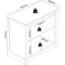 Galano Novara 2 Door Sideboard – Modern Storage Cabinet with Adjustable Shelves, Freestanding Console for Living Room, Hallway & Kitchen – Cool Grey image 8