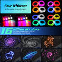 Kit d’Éclairage de Plafond Starlight Voiture 4 Couleurs 12W 1000pcs*0.02in*9.8ft avec Application & Télécommande RF, Fibres Optiques RGBW pour Toit Étoilé, Moteur 4 Ports à Effet Sonore pour Décoration Auto / Maison image 3