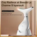 SUNLUXY DS8866 Appareil de tonification du visage et masseur pour le cou et le corps avec vibration haute fréquence, thérapie par lumière LED tricolore, microcourant EMS avec 3 modes, chaleur constante intelligente de 42 °C et conception ergonomique incurvée image 1