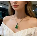 VoxorAI emerald natural chalcedony necklace and pendant for all seasons image 7