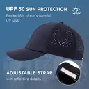 TOP-EX Casquette respirante en mesh, séchage rapide, effet rafraîchissant taille M/L - Navy image 3