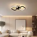 Plafonnier LED moderne Goeco 36 W 4050 lm Noir 40,5 cm Acrylique Carré 3000 K Blanc chaud pour salon, chambre, cuisine, salle à manger image 1