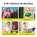 JISULIFE Life 7 Ventilateur portable 3-en-1 avec affichage LED - Blanc image 2