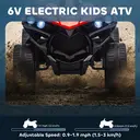 AIYAPLAY 6V Electric Ride on Car, Kids ATV 4 Wheeler with Music and LED Headlights, Indoor Outdoor Toy Car Red image 5