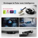 roborock Saros Z70 Aspirateur robot avec fonction de lavage, bras OmniGrip, prise en charge par IA, puissance d'aspiration de 22 000 Pa, ultra-fin de 7,98 cm, support FlexiArm, châssis AdaptiLift, lavage et séchage de la serpillière à l'eau chaude (Argent) image 3