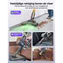 MonsgaClean MV3 draadloze steelstofzuiger, 45 kPa zuigkracht, 550 W vermogen, 50 min gebruiksduur, anti-klit ontwerp met afneembare batterij, LED-display, lichtgewicht handstofzuiger voor huisdierharen/tapijt/vloeren image 6