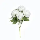 Yuejia 1Pc 13in/33cmArtificial 7-Head Hydrangea Silk Flower Silk Flower Living Room Bedroom Wedding Flower Arrangement Artificial Flower Decoration(white) image 9