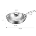 Maxcook Tri-Ply 304SS Wok With Lid 28cm MCC7911 image 6