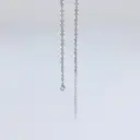14-Inch Women's Rhodium Plated Choker Necklace, Dainty Beaded Chain image 9