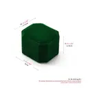 Oirlv Octagonal Velvet  Ring Box for Proposal Engagement 2-slot Jewelry Ring Gift Box Size 6*5.5*4cm image 8