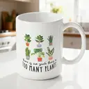 Alphynix Il n'y a pas de chose comme trop de plantes mug cadeau pour amateur de plantes - Mug café céramique - Mug café drôle de la part d'amis et famille 33cl,Le cadeau de la saint-valentin, cadeau d’anniversaire image 1