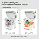 BINGI Compressor-koelbox, 22 l, mini-draagbare elektrische koelkast, 12/24 V DC, elektrische vriezer, draagbare vriezer voor auto, vrachtwagen, picknick, camping en thuisgebruik image 4
