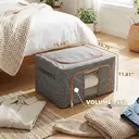 2 Pack Extra Large 66L Clothes Storage Bags with Reinforced Handles and Windows, Closet Organizers image 4