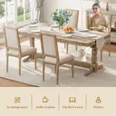 Chaises de salle à manger Ckaff, Ensemble de 2, Chaises de cuisine, Chaises de lecture de patio, Chaise rembourrée avec dossier carré, Chaise de salon, Chaises de table de toilette, Chaises de bureau pour chambre, cuisine, salle à manger. image 2