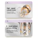 Bear DJJ-E02J1 Machine à lait de soja violet pour 1-3 personnes - 600 ml image 4