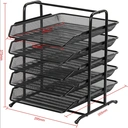 Senhoglb Porte-document A4 à 5 compartiments en métal - Noir image 3