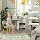 AIYAPLAY Kids Desk and Chair Set, Children Study Table with Hutch, Storage, Drawer, Shelves, for Studying, Reading, Drawing, for Ages 3-8 Years, Green image 8