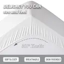 LeBonsoir 180x200cm Fitted Sheet， 30CM/12Inch Deep Pocket - Soft Microfiber， No-Pop Off Elastic， 1 Fitted Sheet Only-White image 4