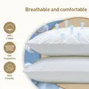 LeBonsoir Basics 50x75cm Pillowcases Set of 2， 100% Cotton， Soft and Breathable， Envelope Closure， White， Pillows Not Included image 3