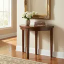 Dining & Console Table Hanover Round/Half Moon Extendable Walnut D:90cm image 0