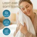 LeBonsoir Housse de couette imperméable et respirante, protège-matelas, housse de couette ajustée avec ourlet 30 cm, élastique sur tout le pourtour, 100 % polyester, (Blanc, 180 x 200 cm) image 4