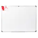 Deli Premium Tableau blanc magnétique avec cadre argenté - 1200 x 1800 mm image 1