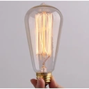 Homary 4W LED Edison Bulb E27 Vintage A-Shape Brass Equivalent to 40W Edison Incandescent Bulb image 0