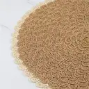 6pcs 38cm Round Placemats Non-slip Placemats Round，Papyrus semi-circular placemat Khaki inside, beige outside，Bohemian Style Table Mats for Kitchen Home Decoration Dining Room Festivals Wedding Party Hotel Farmhouse Family Gathering Table Decoration image 6