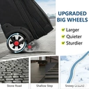 Business Trolley with Large Wheels， Laptop Trolley 17.3 Inch with 3 Packing Cubes， Pilot Case with Wheels Waterproof， Briefcase with Wheels for Men， Travel， Work， School， Black， New Year Sale ， Top gift picks image 4