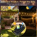 Vivreal G40 Solar LED String Lights - 15m（49FT）， 25+1 LED， Outdoor Solar & USB Garden Lights with Copper & ABS， Dimmable， Replaceable， and Multi-Mode, New Year Sale , Top gift picks image 2