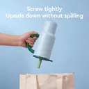 JORDAN&JUDY Subor Double-Wall Steel Tumbler with Straw, Large Capacity Car Water Tumbler, High-Quality Ice Cup Green (920ml) image 4