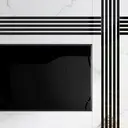 10pcs PVC mirror stickers, vertical stripes, gold-colored, self-adhesive, multi-piece pack, minimalist decorative splicing mirror for living room and bathroom.black,3*35 image 2