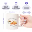 Alphynix 1 Mug Croissant Espresse, 33cl céramique blanche avec "Tu es le Croissant de mon Espresse" citation, cadeau doux à thème nourriture pour couples, foodies,Le cadeau de la saint-valentin, cadeau d’anniversaire image 7