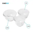 Chef Aid Contain 3 Mixing Bowls, Non-Slip Base, Soft Grip Handle, Microwave and Dishwasher Safe, Compact, Stackable, Ideal for baking and cooking, Off-white, 1.5 Litre, 2 Litre, 2.5 Litre image 2