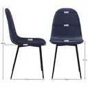 Vida Designs Dining Chairs Luton Quilted Blue 2pcs image 2