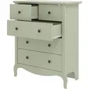 Galano Stella 3+2 Drawer Chest – Modern Cabinet with 5 Drawers – Organizer and Storage for Bedroom – Console for Entryway, Hallway, or Living Room – Sage Green image 0