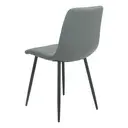 Dining Chairs Argenta Quilted Faux Leather Charcoal 2pcs image 2