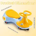 Neuleb Voiture électrique 12 V avec pédale, batterie rechargeable, trottinette 2-en-1, 3 vitesses, vitesse max. 5 km/h, anti-basculement, haut-parleur musical et roues lumineuses, charge max. 72 kg, cadeau pour enfants de 3 ans et plus, Bleu image 5