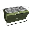 Outsunny Mini barbecue à charbon BBQ portable avec coque de valise barbecue de table pliable pour jardin, camping, pique-nique, dim. 47L x 30l x 28H cm vert image 0