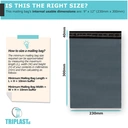 Triplast Mailers, Approx. 9 x 12 Inches, Gray, Pack of 100 image 1